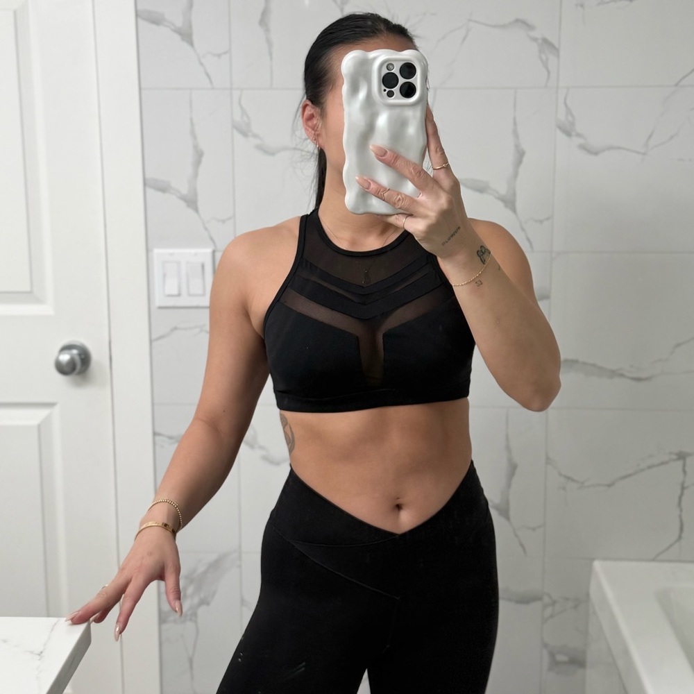 🖤 Forever 21 Black Mesh Sports Bra Black